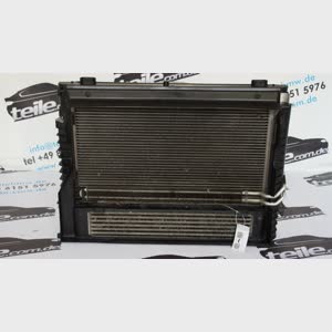 1 x Radiator, 1 x Module carrier, 1 x cover, module carrier, 1 x Power steering cooler, 1 x Charge-air cooler, 1 x Fan housing with fan, 1 x Condenser air conditioning with drierE60-E61 LCI